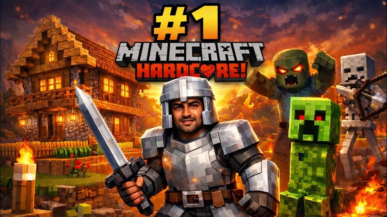 Minecraft Hardcore Series Episode.1 ||  Part 1 in Hindi 