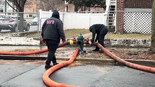 D.C fire engine 12 unhooking hydrant