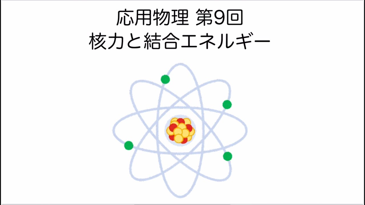 応用物理 第9回 「核力と結合エネルギー」