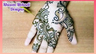 Unique Stylish Mehndi Design For Hands | Simple Stylish Mehndi design | Rhiszm Mehndi Designs