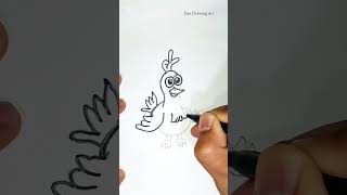 Hen Tutorial Drawing How To Draw Hen Easy Step By Step