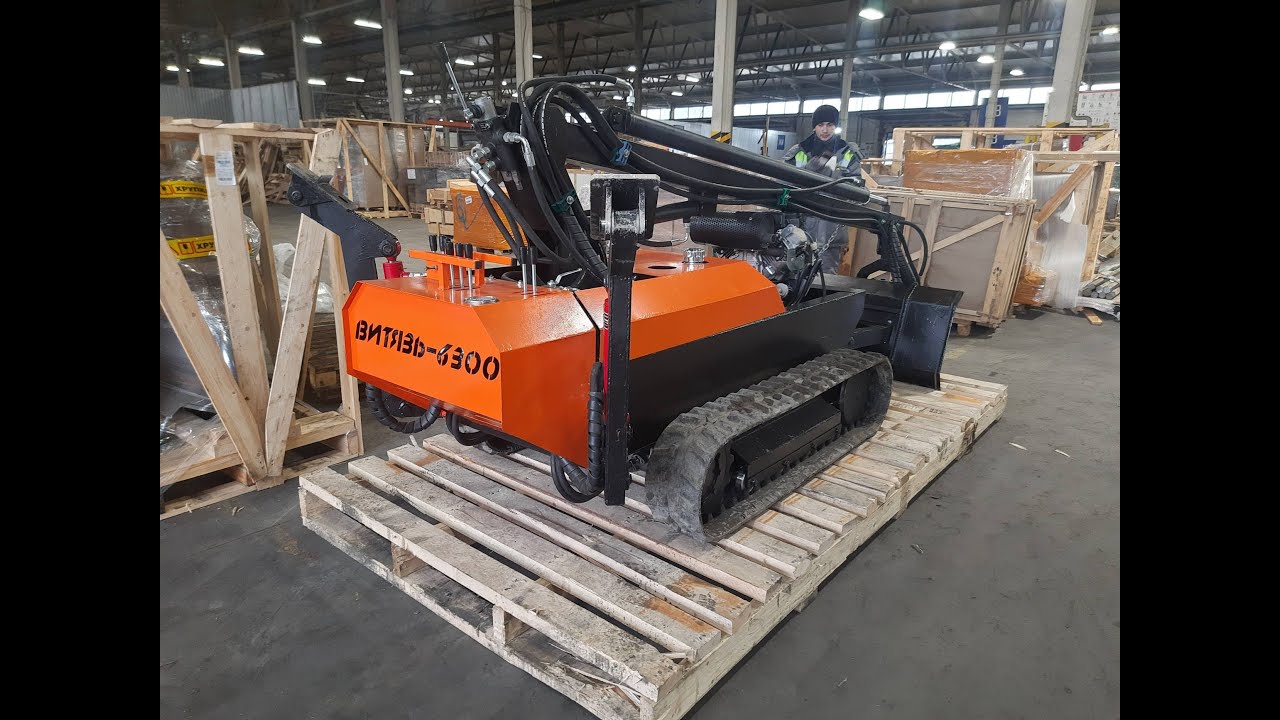 Установка для завинчивания винтовых свай Витязь-6300-Г - YouTube