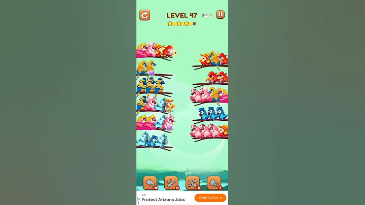 BIRD SORT 2 COLOR PUZZLE GAME 🐦 LEVEL 47