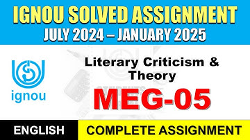 MEG 05 Solved Assignment 2024-25 || meg-05 solved assignment in English || July 2024 to Jan 2025