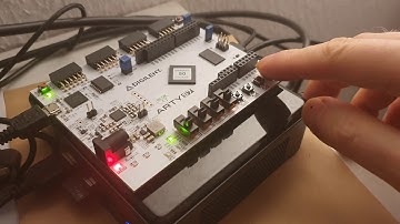 The RRISC CPU running on an FPGA board
