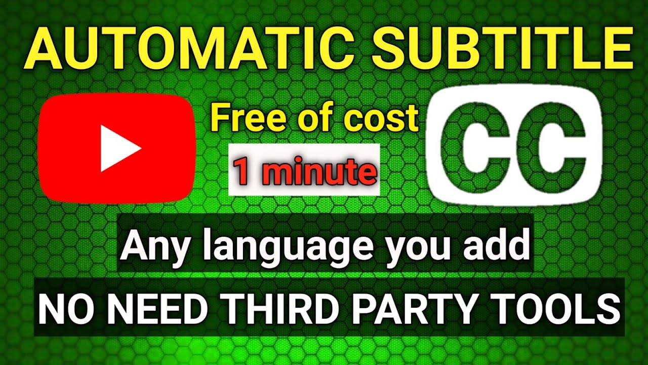youtube subtitle downloader How to add Auto subtitles in Youtube