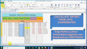 CALCULATE OFFSET FROM (XYZ) OR( ENZ)COORDINATES DATA