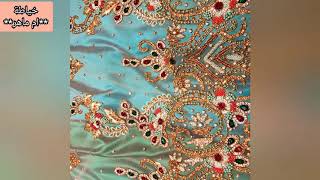 طريقة تنبات قماش الساري الهندي او القطعة بالإبرة الخاصة
