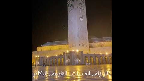 سورة الزلزلة.. العاديات.. القارعة.. التكاثر