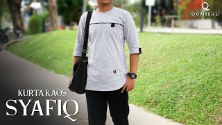 Koko Kaos Syafiq - Koka - Kurta Kaos - Kaos Qomishu - Baju Atasan Pria - Koko Casual - T Shirt Pria - Kemeja Koko Pria - Kaos Polos