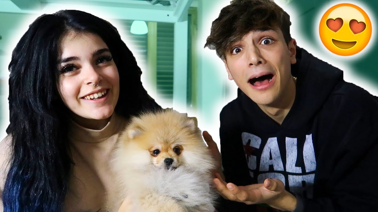 LA MIA RAGAZZA MI REGALA UN CUCCIOLO DI CANE PER NATALE!!!