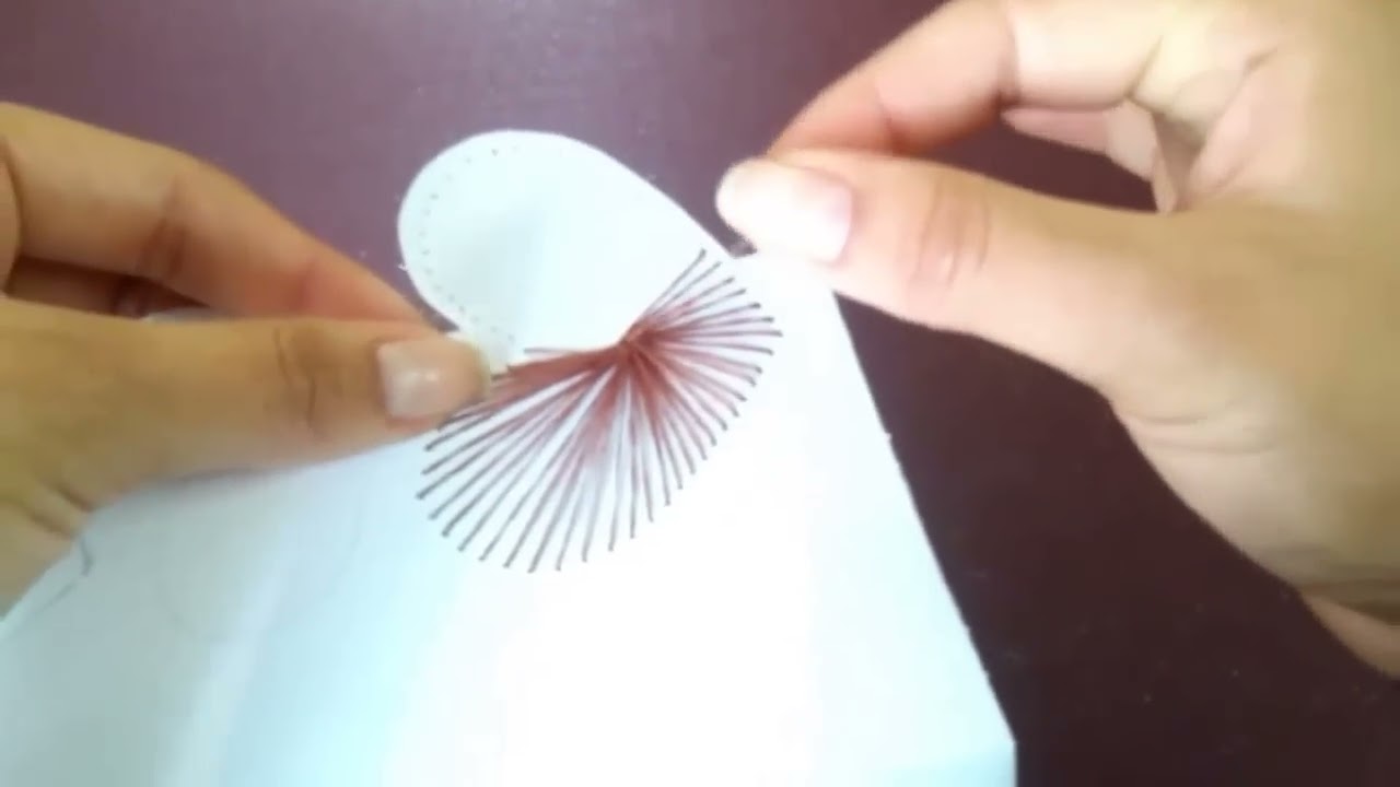 Tarjeta con corazones bordados | económica fácil y muy original