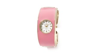 Peugeot Enameled Goldtone Cuff Watch