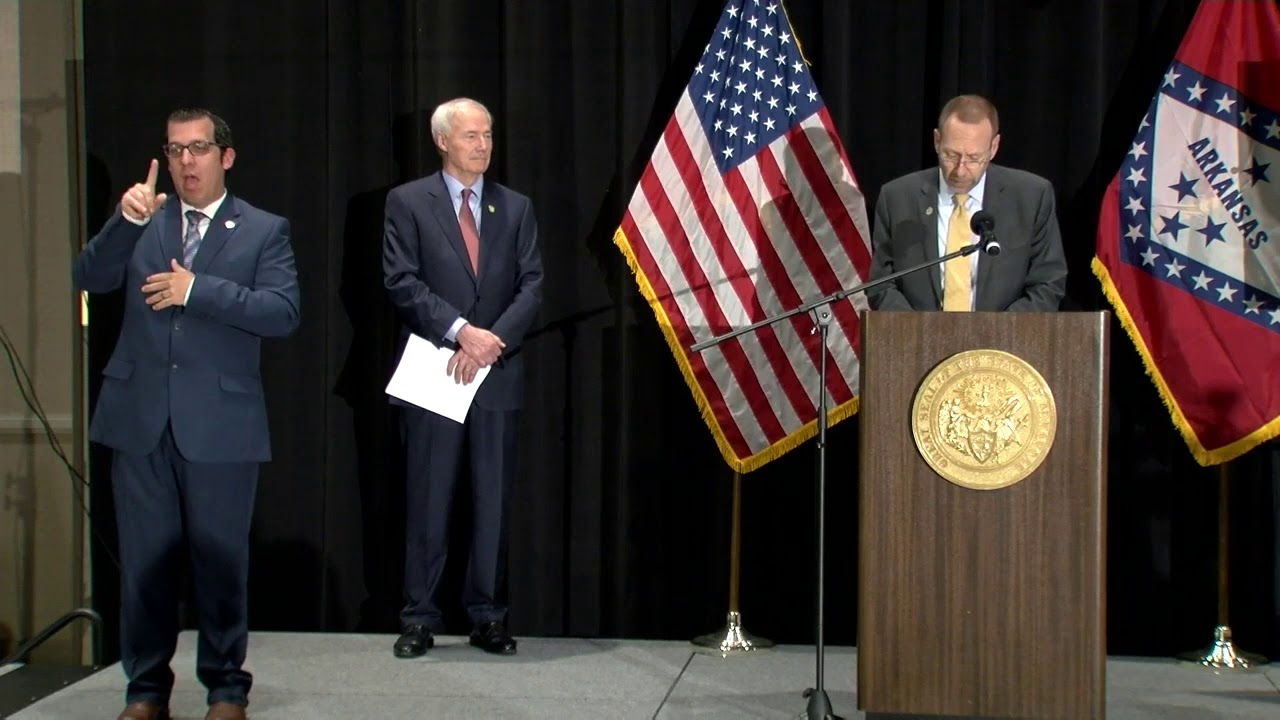 Gov. Hutchinson shows that NW Arkansas has the biggest growth rate of Covid-19 cases May 27th, 2020