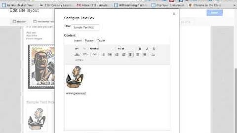 Add a Text Box to a Google Site
