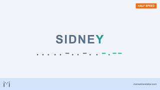 Sidney in Morse code