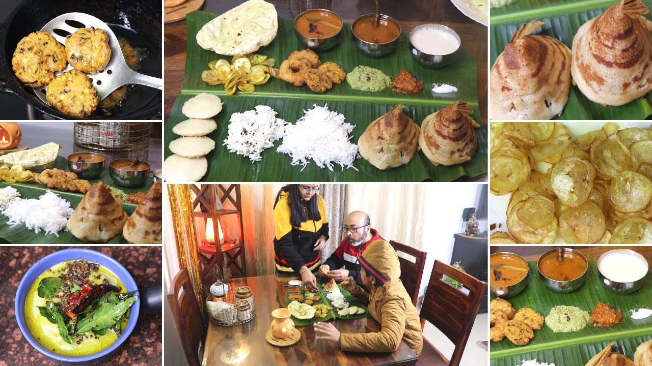 SOUTH INDIAN THALI |10 recipe | Authentic Sambhar | RASAM | MEDU VADA | Masala Vada |2 types Chutney