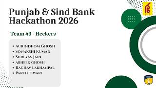 Wealth Wise presentation by Team 43- heckers for PSB Hackathon 2026 for first round evaluation