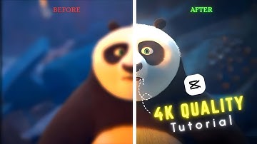 CapCut |4K Quality + Glow CC Tutorial | #capcut #edit #tutorial #4kquality 