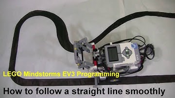 EV3 Programming 1 9  How to follow a straight line smoothly