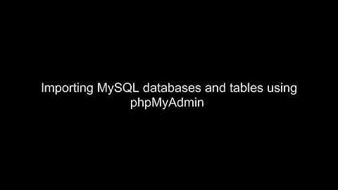 استيراد قواعد بيانات وجداول mySQL باستخدام phpmyAdmin