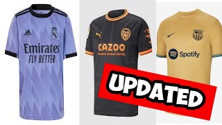 AWAY La Liga Kits 2022/23 (confirmed kits)