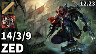 Zed Mid vs Yone - KR Grandmaster | Patch 12.23