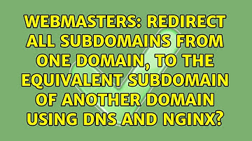 Redirect all subdomains from one domain, to the equivalent subdomain of another domain using DNS...