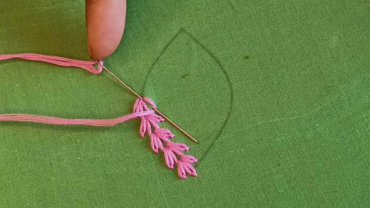 3 Three Stitches Leaf hand Embroidery Tutorial !!! Leaves Embroidery ...