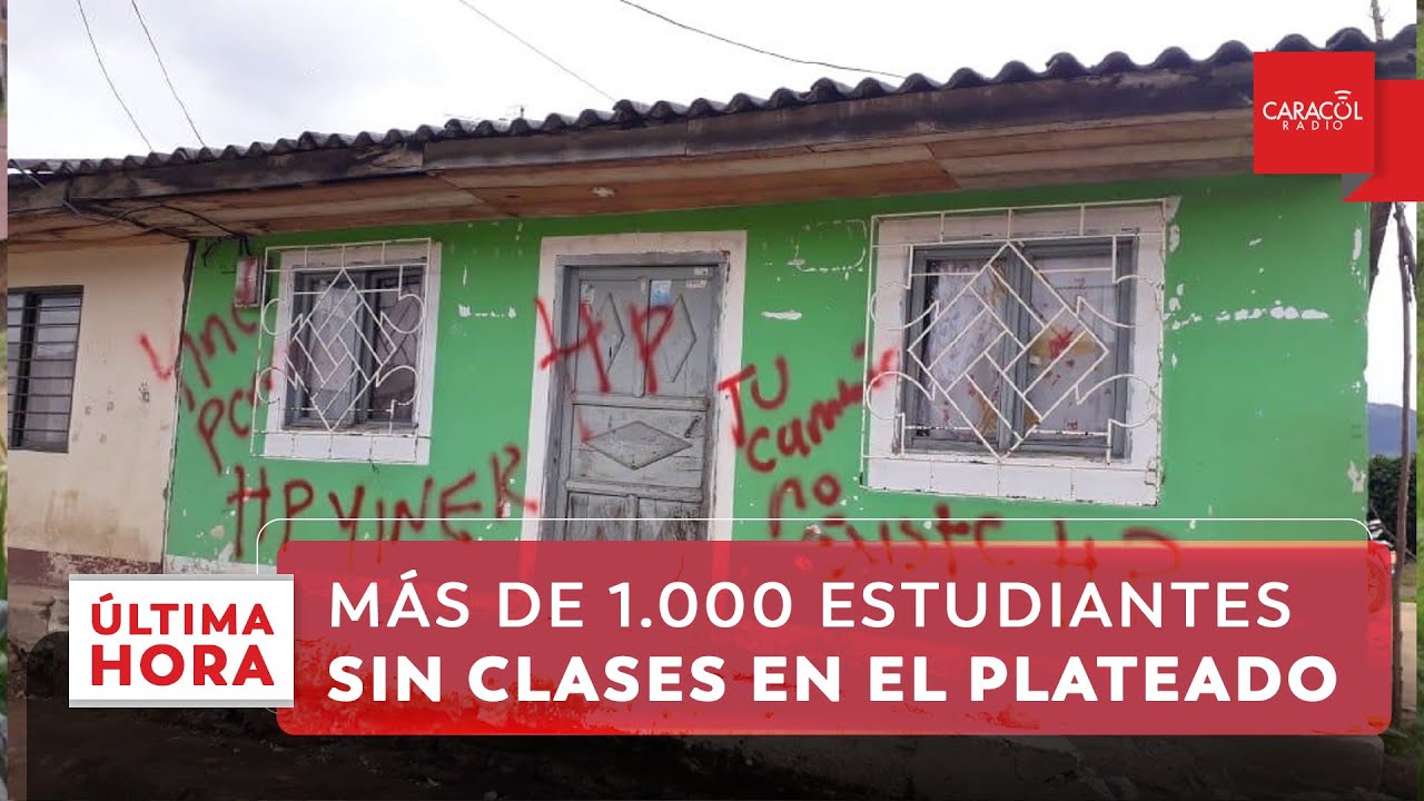 Más de 1.000 estudiantes siguen sin clases en El Plateado, Cauca | Última Hora