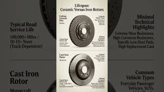 The Wild Lifespan Battle: Ceramic vs Iron Rotors 🔥 #shorts #ceramicrotors #carbonceramic