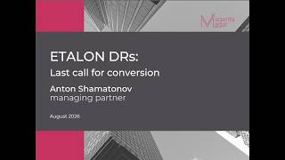 ETALON DRs: Final call for conversion