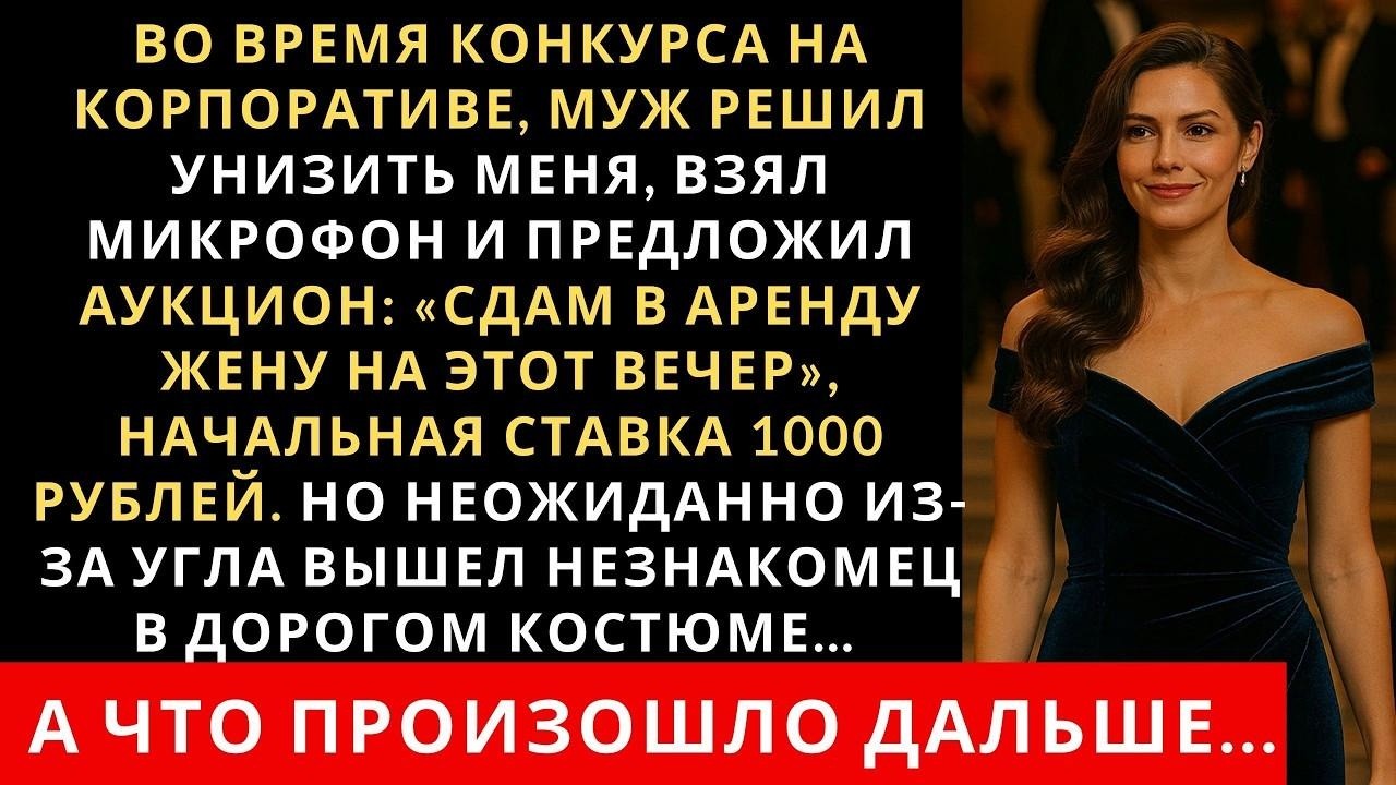 Муж решил унизить меня во время конкурса на корпоративе, он взял микрофон и предложил аукцион