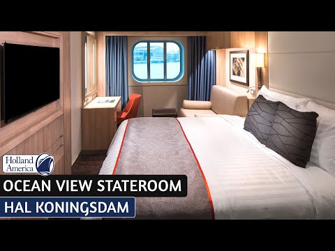 Koningsdam Ocean-View Stateroom walkthrough tour