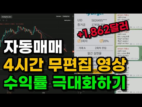   자동매매 네 시간 돌려서 200만원 이상 버는 방법 비트코인 재테크 제대로 하셔야 합니다