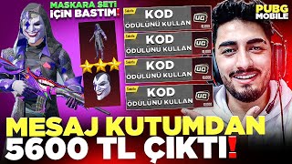 PUBG MOBİLE 'DAN 5600 TL KAZANDIM! HEPSİNİ MASKARA SETİNE BASTIM! SONUÇ? | PUBG Mobile