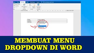 Create a Dropdown Menu in Microsoft Word Like Excel