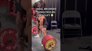 500kg 😨 1102Lbs Jamal Browner deadlift #strongman #strength #deadlift