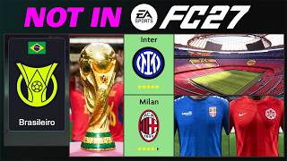 Ea Fc 27 - All 60 Removed Features Leagues, Teams, Stadiums More