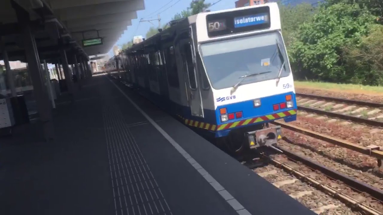 GVB S1/S2 Metro 50 vertrekt vanaf Van der Madeweg richting Isolatorweg