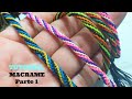 TUTORIAL MACRAME  PULSERA EN ESPIRAL 3 HILOS (1) for beginners.