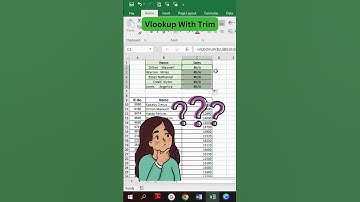 Vlookup With Trim | Vlookup Formula | Vlookup Function #vlookup #shorts #msexcel #excel #viralvideo