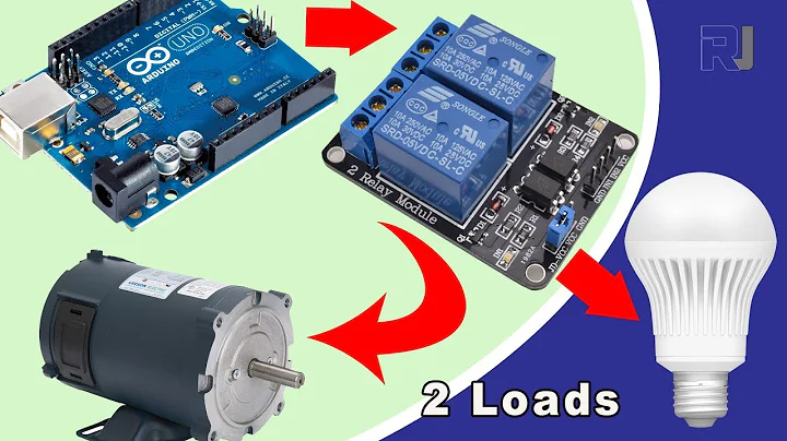 How to use 2 channel relay to control AC and DC loads in Arduino RJT34