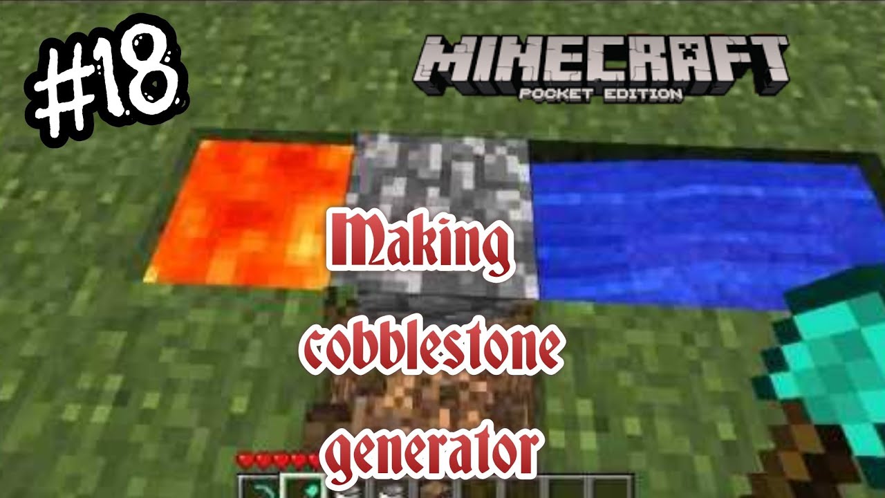Minecraft | Skyblock Minecraft | Making a cobblestone Generator - YouTube