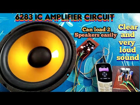CD 6283 2 side audio amplifier circuit making | 6283 ic amplifier kaise ...