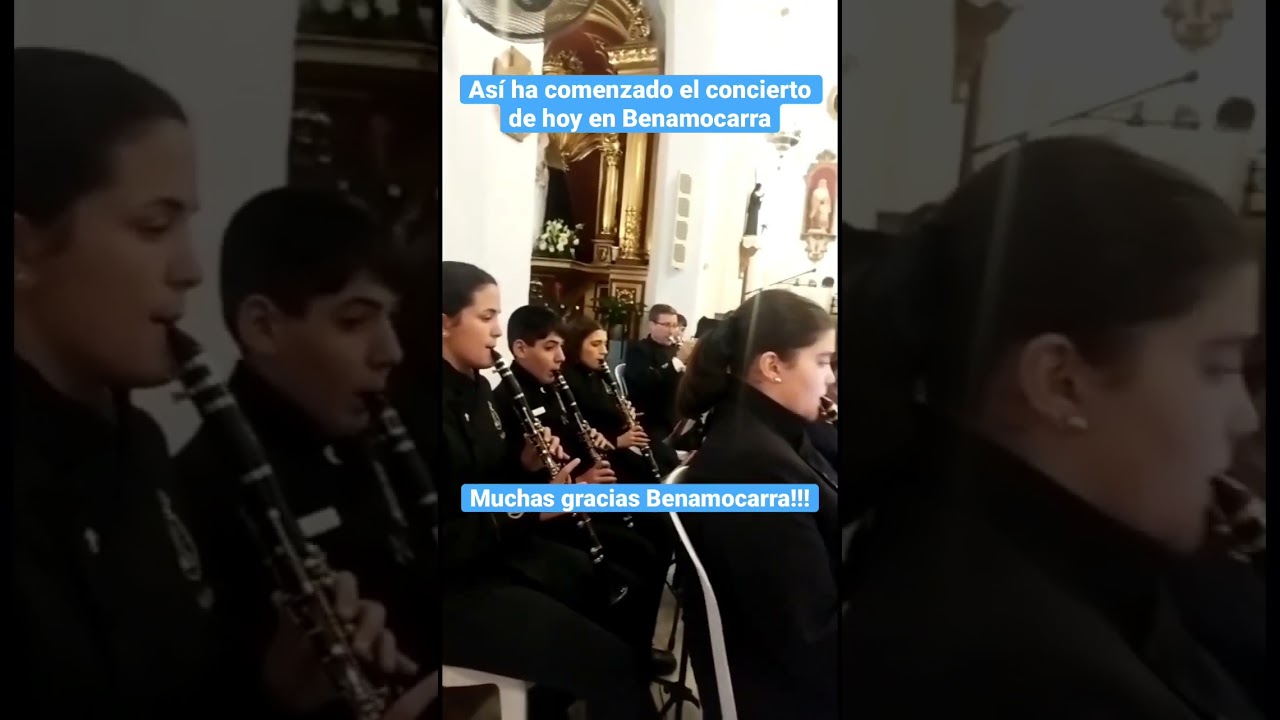 Así comenzó el concierto en Benamocarra con MÚSICA I POBLE