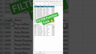 Excel FILTER Function Trick 🔥 Data in Seconds!