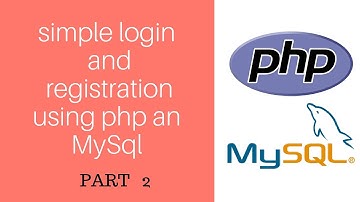 create simple login and registration page using php - PART 2