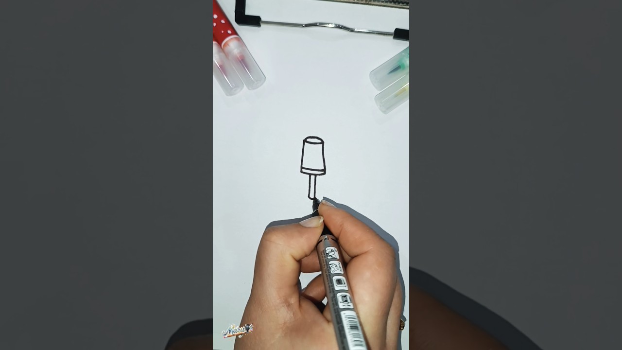 Drawing a Beautiful Lamp Step by Step