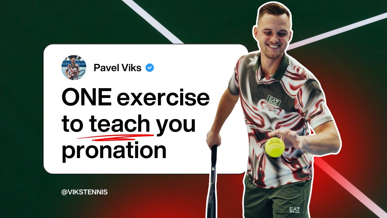 The Easiest Pronation Exercise for a Tennis Serve / Two Steps to Pronating